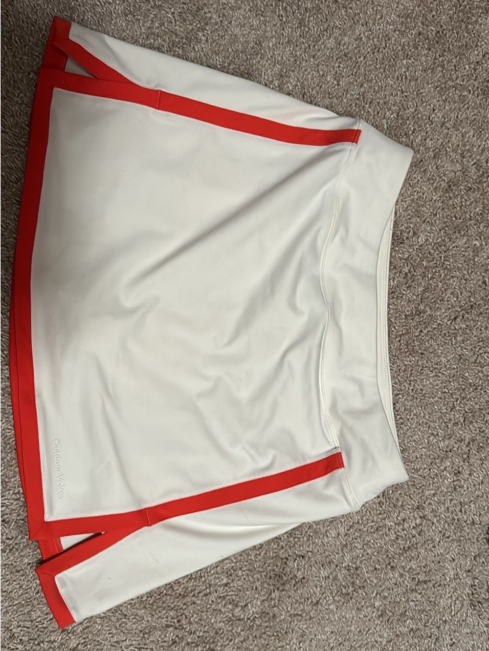 Outdoor Voices White Skort with Red Trim